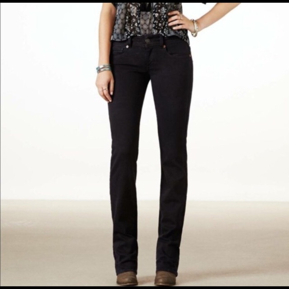 AE kick boot stretch black jeans
